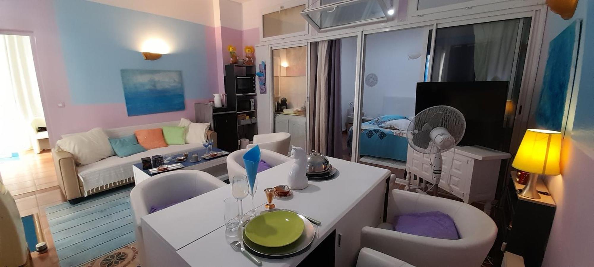 Nice Beau 2 Pieces Atypique-Original 200 M Mer, Promenade Des Anglais, Negresco Exterior photo